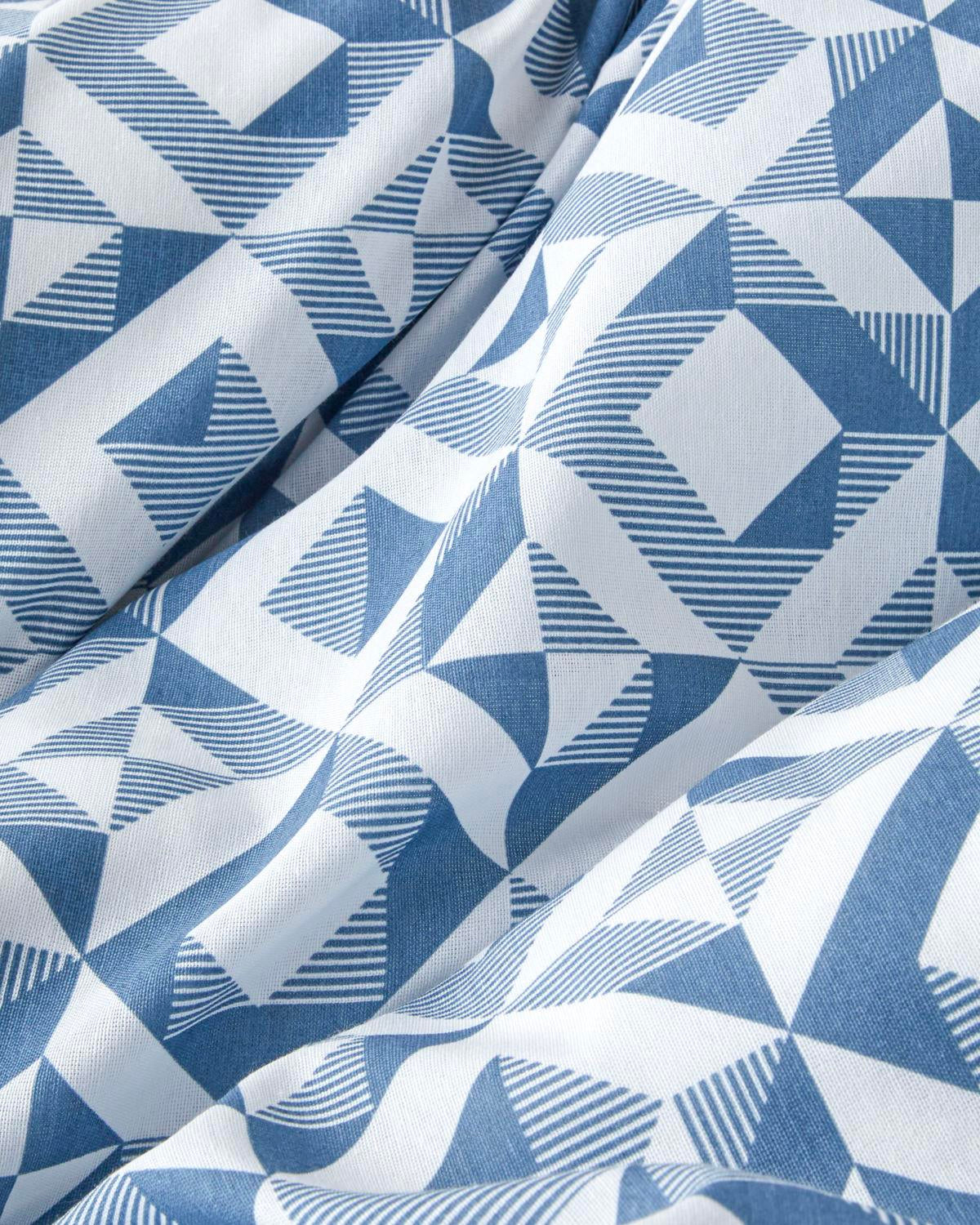 Professional Easy Iron Double Duvet Cover Set   Blue