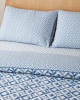 Professional Easy Iron Double Duvet Cover Set   Blue