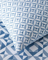 Professional Easy Iron Double Duvet Cover Set   Blue