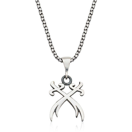 Necklace - Sterling Silver Zulfiqar Sword Pendant - Symbolic Design