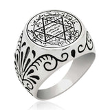 Premium Silver Seal of Solomon Mens Ring