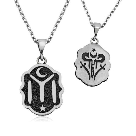 Sterling Silver Ottoman Inspired Kayi Tribe Emblem Necklace