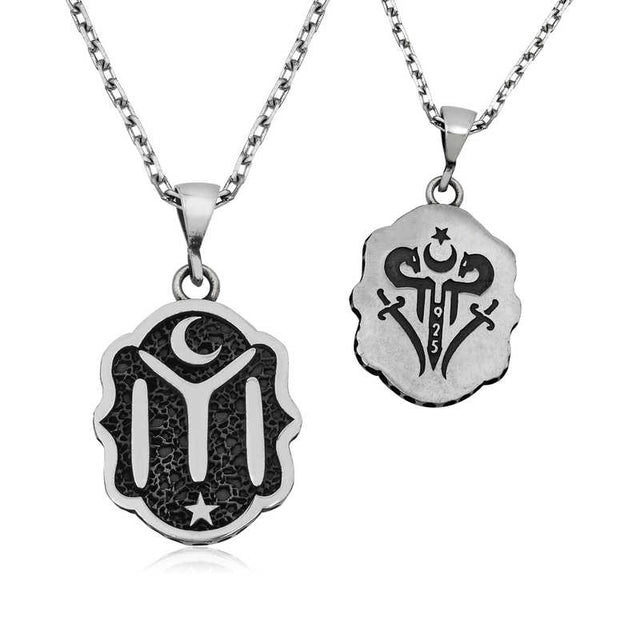 Sterling Silver Ottoman Inspired Kayi Tribe Emblem Necklace