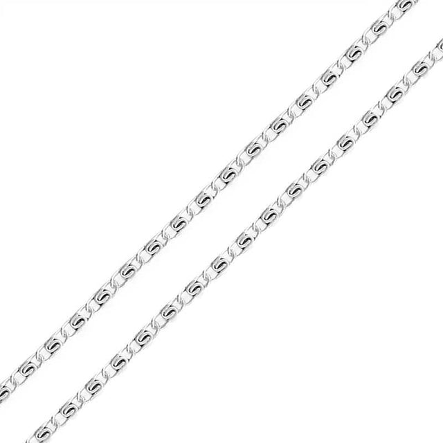 Sterling Silver Espanzer Chain - Elegant S-Link Design for Necklaces