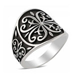 Premium Sterling Silver Turkish Motif Men's Ring