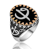 Premium Artisan Silver Elif Vav Mens Ring