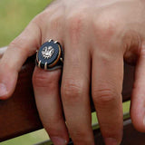 Premium Sterling Silver Ottoman Eagle Claw Men's Ring
