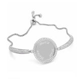 Personalized Sterling Silver Engraved Bolo Bracelet