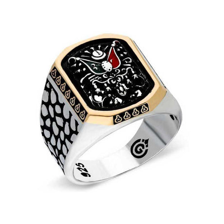 Premium Sterling Silver Ottoman Emblem Men's Ring