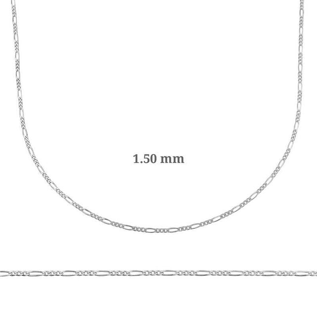 Necklace Chain - Sterling Silver Classic Figaro Style