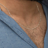 Chaîne de collier - Argent sterling style Figaro classique
