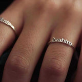 Personalized Name Ring - Sterling Silver Dainty Script Band