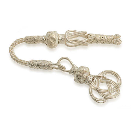 Sterling Silver Prayer Bead Tassel - Hand-Woven Trabzon Kazaz Design