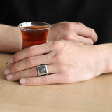 Premium Sterling Silver Ottoman Crest Men's Ring