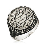 Professional Sterling Silver Seal of Solomon Mens Ring