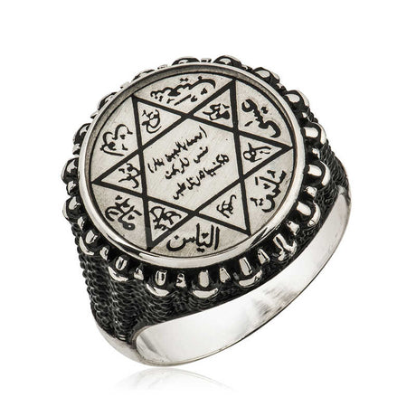 Professional Sterling Silver Seal of Solomon Mens Ring