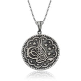 Necklace - Sterling Silver Ottoman Tughra Medallion