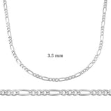 Sterling Silver Figaro Chain Necklace - Timeless Classic Design