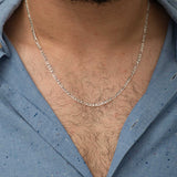 Sterling Silver Figaro Chain Necklace - Timeless Classic Design