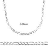 Figaro Chain Necklace - Sterling Silver Classic Design