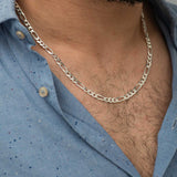 Figaro Chain Necklace - Sterling Silver Classic Design