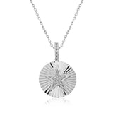 Necklace - Sterling Silver Zirconia Radiant Star Pendant