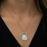 Sterling Silver Necklace - Floral Filigree Design