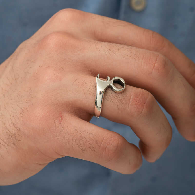 Sterling Silver Mechanic Wrench Men's Ring