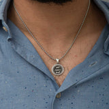 Sterling Silver Muhr-u Serif Islamic Medallion Necklace