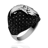 Premium Silver Eagle Head Statement Ring