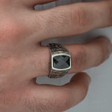Artisan Silver Black Onyx Men's Statement Ring