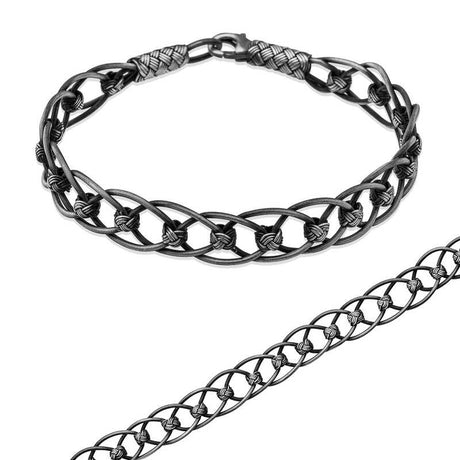 Unisex Bracelet - Sterling Silver Hand-Woven Kazaziye Knots