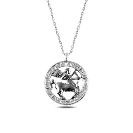 Necklace - Sterling Silver Sagittarius Zodiac Design