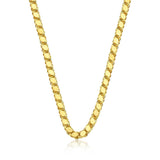 Chain Necklace - Gold-Tone Flat Disc Link Design