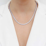 Necklace - Sterling Silver Shimmering Sequined Chain