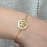 Gold Plated Sterling Silver Snowflake Charm Bracelet