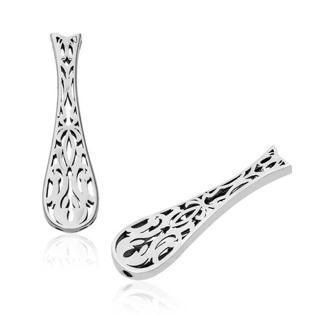 Prayer Bead Separator - Sterling Silver Filigree Tulip Imame