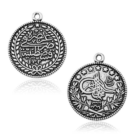 Sterling Silver Ottoman Tughra & Calligraphy Medallion Charms