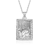 Sterling Silver Esma’ul Husna Calligraphy Shaker Necklace