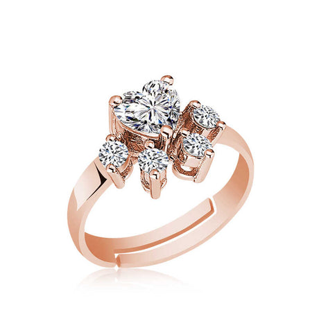 Adjustable Ring - Rose Gold Plated Sterling Silver Cat Paw Design