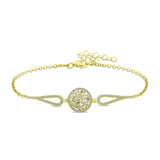 Bracelet - Gold-Plated Sterling Silver Sparkling Baguette CZ