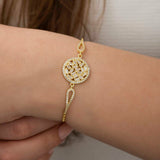 Bracelet - Gold-Plated Sterling Silver Sparkling Baguette CZ