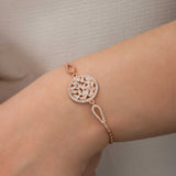 Bracelet - Rose Gold Plated Baguette & Pave Sparkle