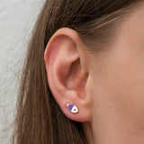 Stud Earrings - Rose Gold Plated Sterling Silver Enamel Fish