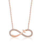 Rose Gold Plated Sterling Silver Infinity Sword Necklace