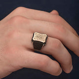 Premium Silver Mens Ring with Ayatul Kursi Inscription