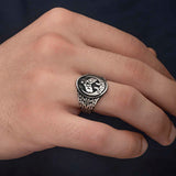 Premium Artisan Silver Crescent Men's Ring