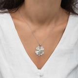 Necklace - Sterling Silver Lucky Four-Leaf Clover Cut-out Pendant