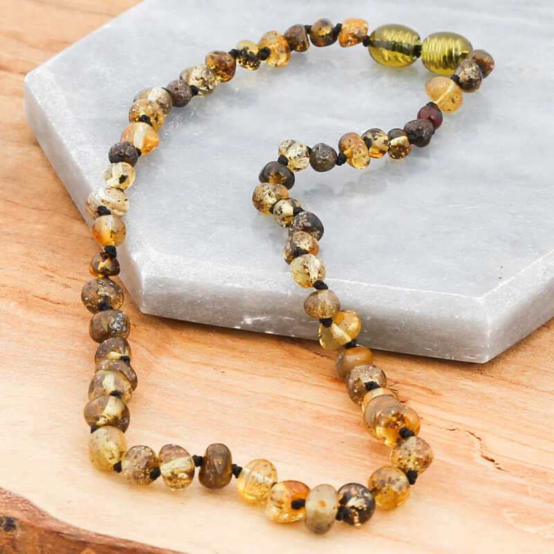Amber Beaded Necklace - Natural Organic Style