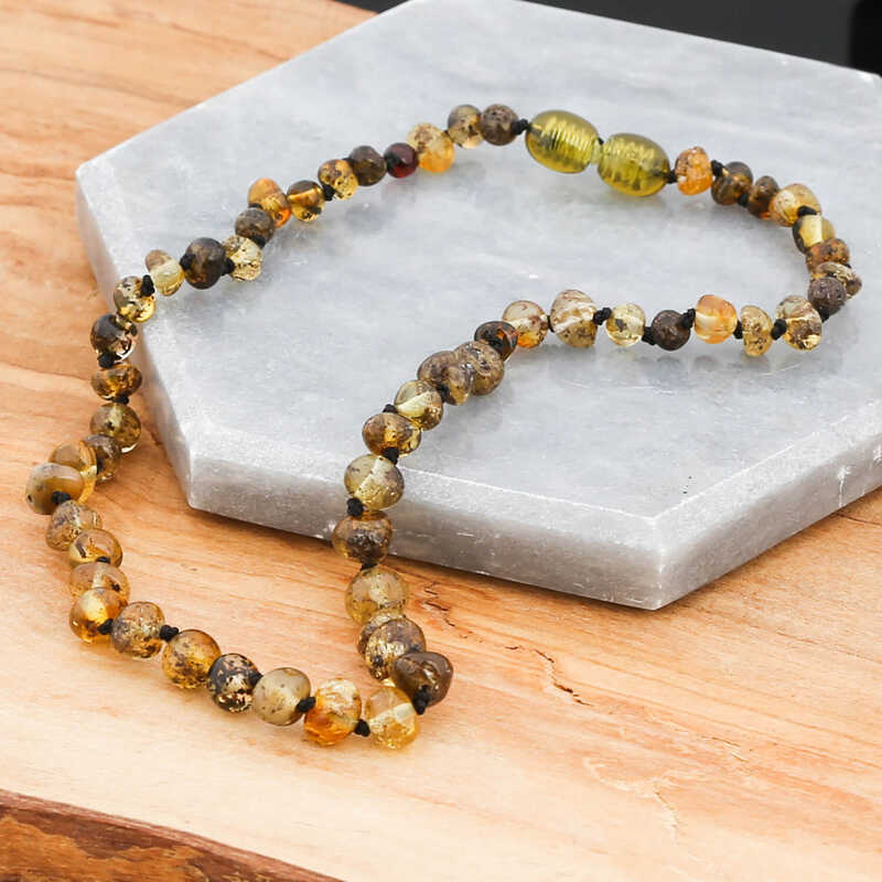 Amber Beaded Necklace - Natural Organic Style